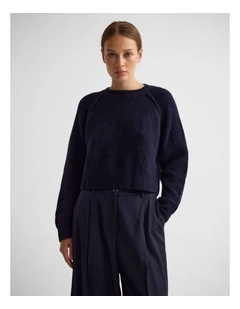 Mei Alpaca Blend Crew Neck in Navy