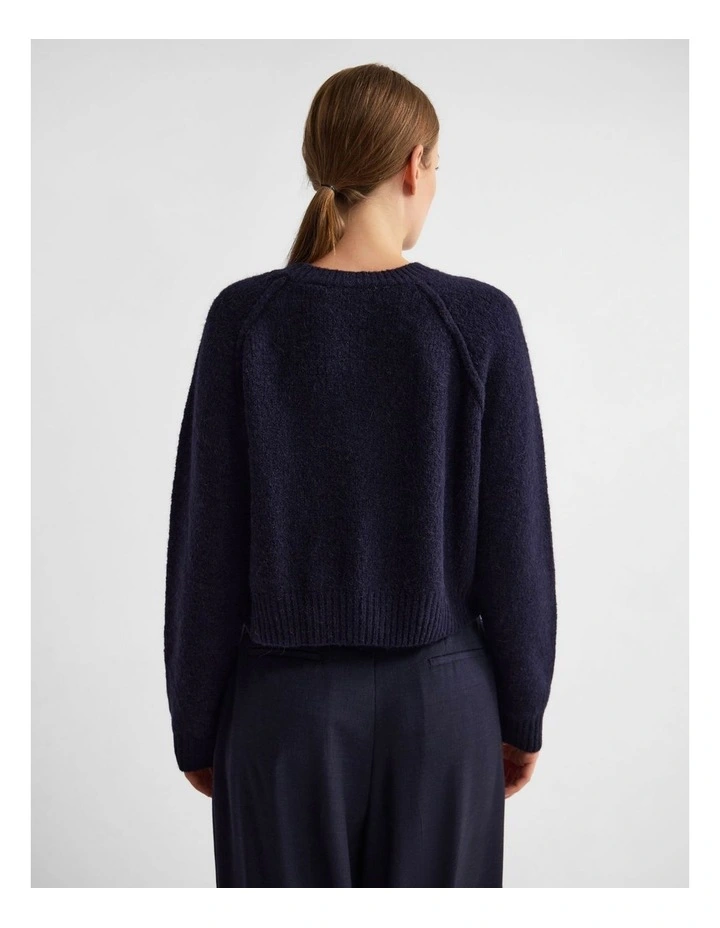 Mei Alpaca Blend Crew Neck in Navy image 2