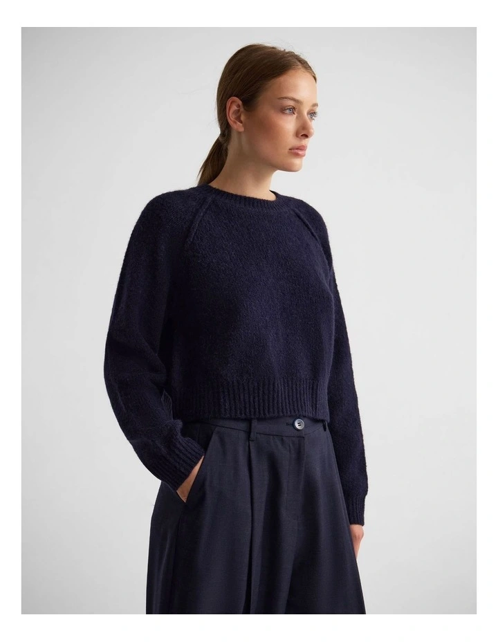 Mei Alpaca Blend Crew Neck in Navy image 3