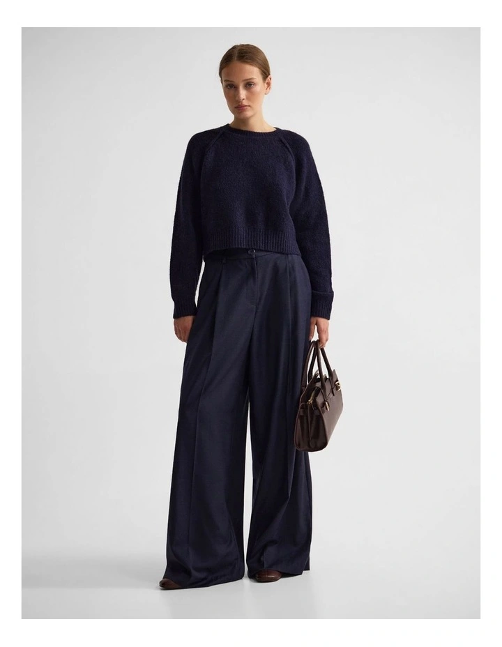 Mei Alpaca Blend Crew Neck in Navy image 5