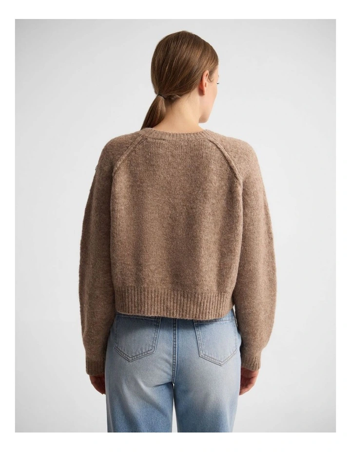 Mei Alpaca Blend Crew Neck in Brown image 2