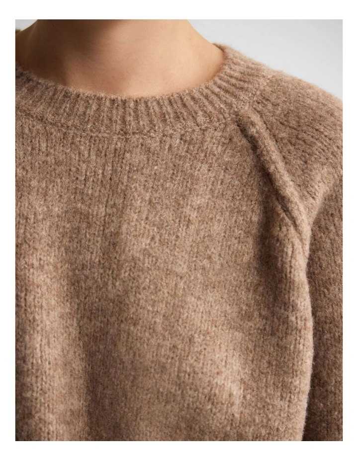 Mei Alpaca Blend Crew Neck in Brown image 6
