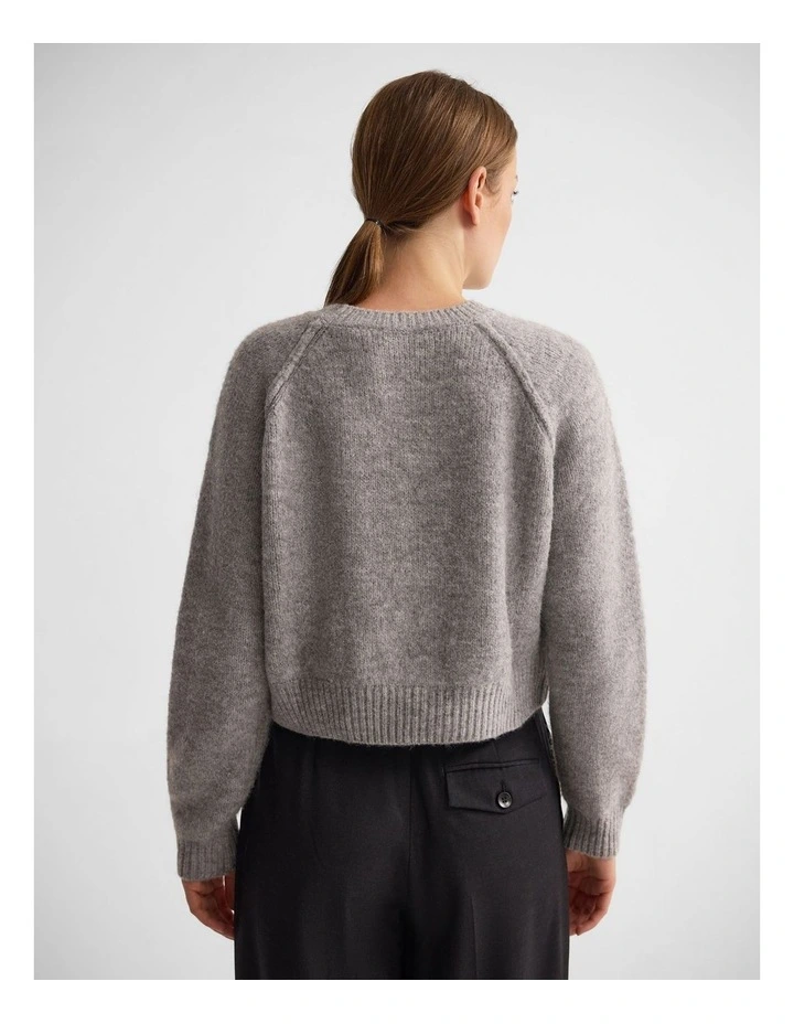 Mei Alpaca Blend Crew Neck in Grey image 2