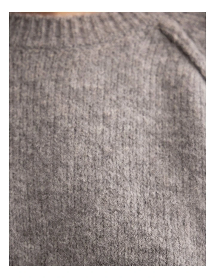 Mei Alpaca Blend Crew Neck in Grey image 6