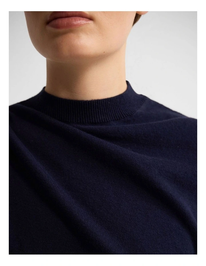 Adriana Cashmere Blend Top in Navy image 6