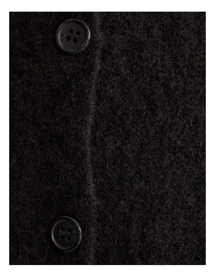 Jessie Wool Cardigan in Black image 6