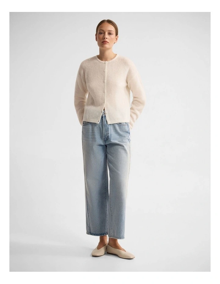 Jessie Wool Cardigan in Ivory image 5