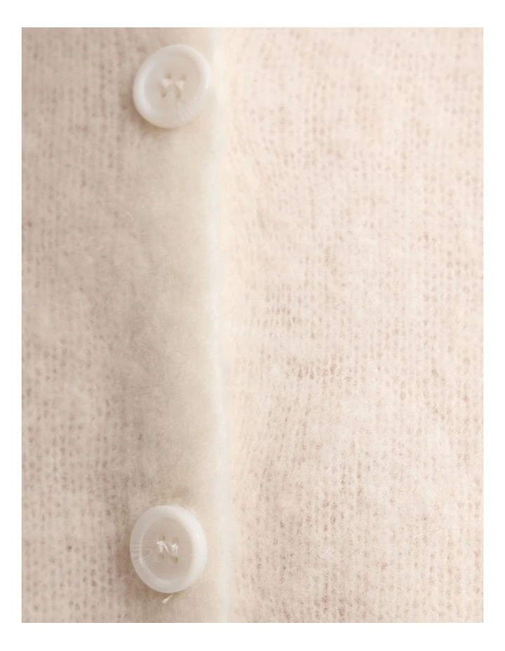 Jessie Wool Cardigan in Ivory image 6
