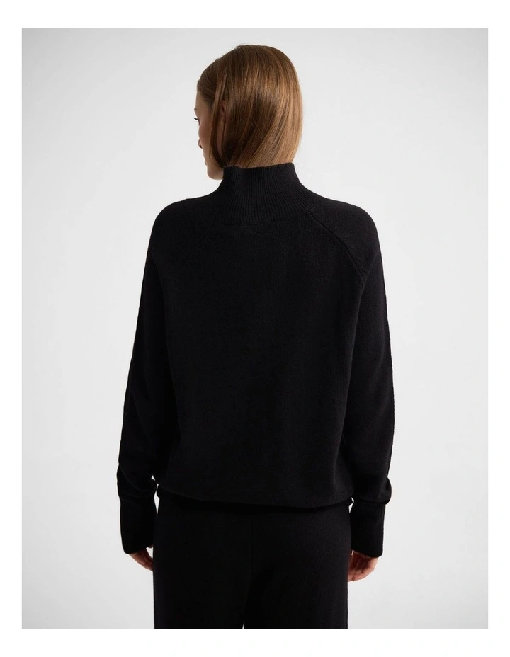 Arabella Wool Blend Knit in Jet Black image 2