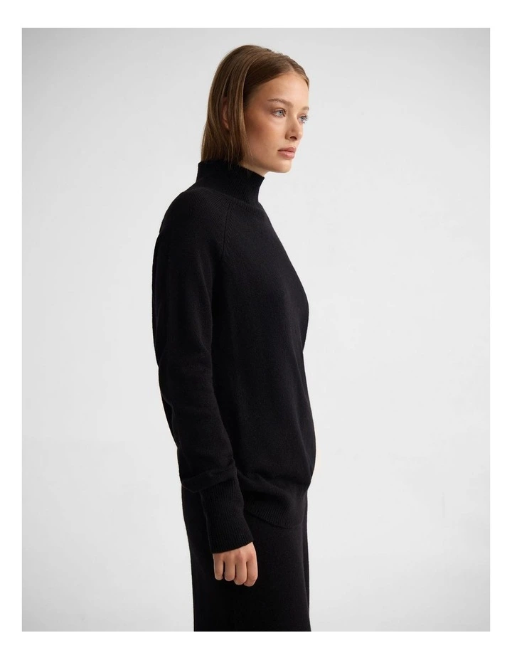 Arabella Wool Blend Knit in Jet Black image 3