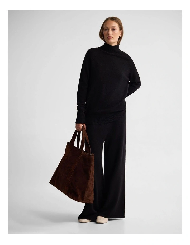 Arabella Wool Blend Knit in Jet Black image 5