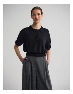Rose Polo Knitted Top