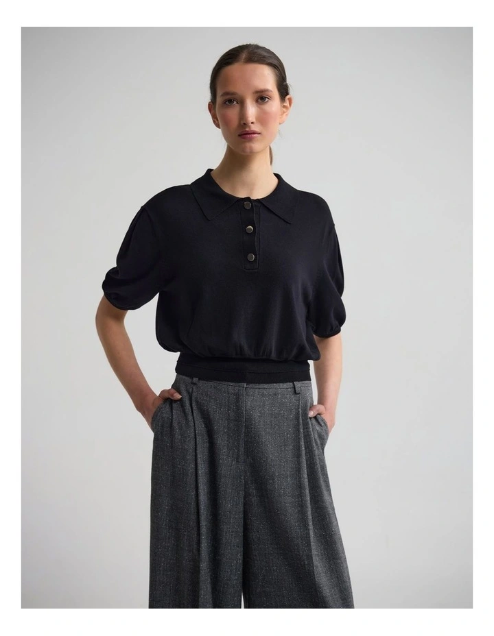 Rose Polo Knitted Top image 1