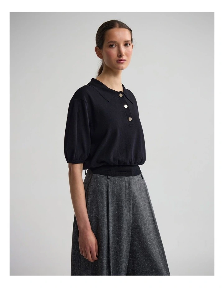 Rose Polo Knitted Top image 3