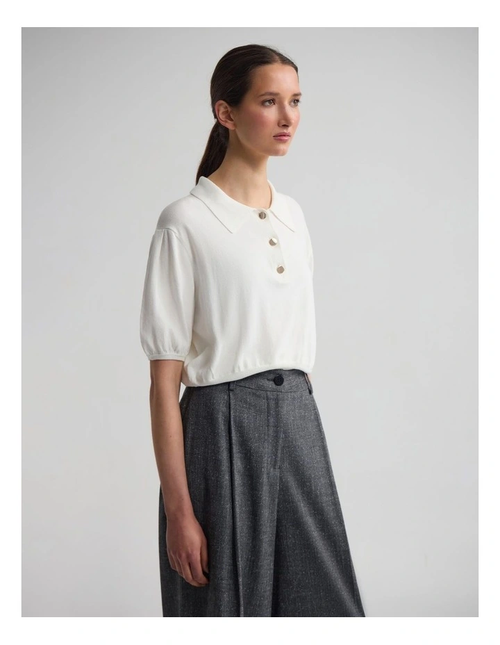 Rose Polo Knitted Top image 3