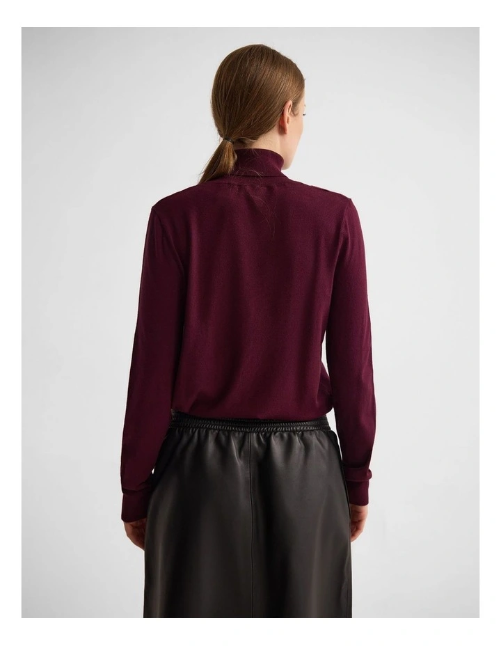 Ela Turtle Neck Knit in Cocoberry image 2