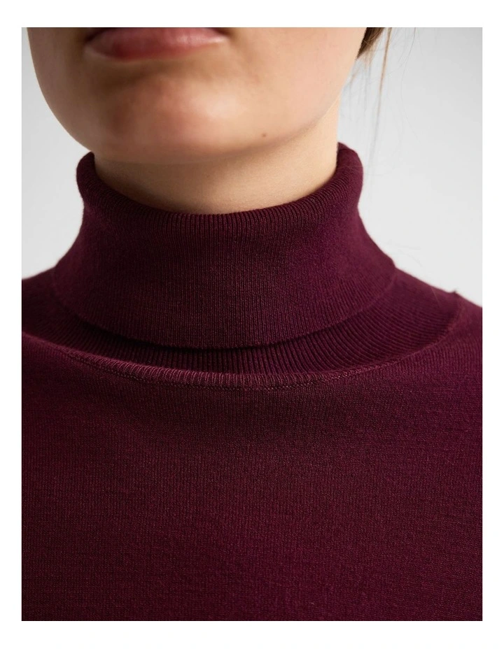 Ela Turtle Neck Knit in Cocoberry image 6