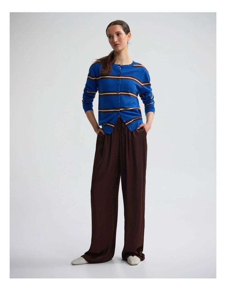 Margurite Striped Cardigan in Blue image 5