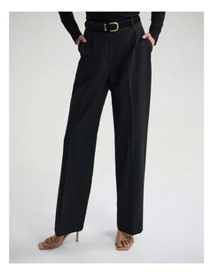 Calista Straight Leg Pant in Black