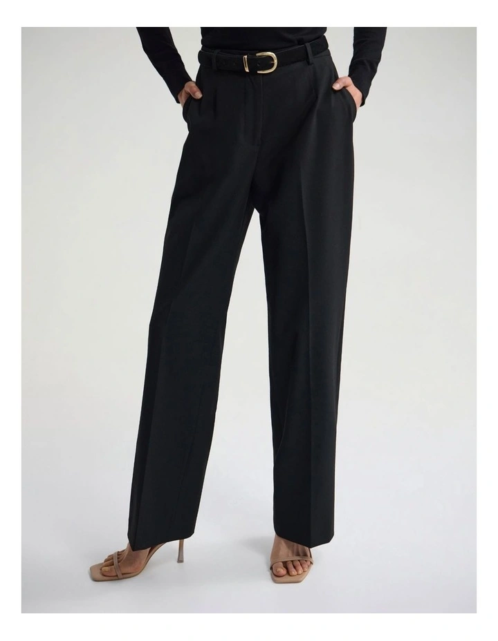 Calista Straight Leg Pant in Black image 1