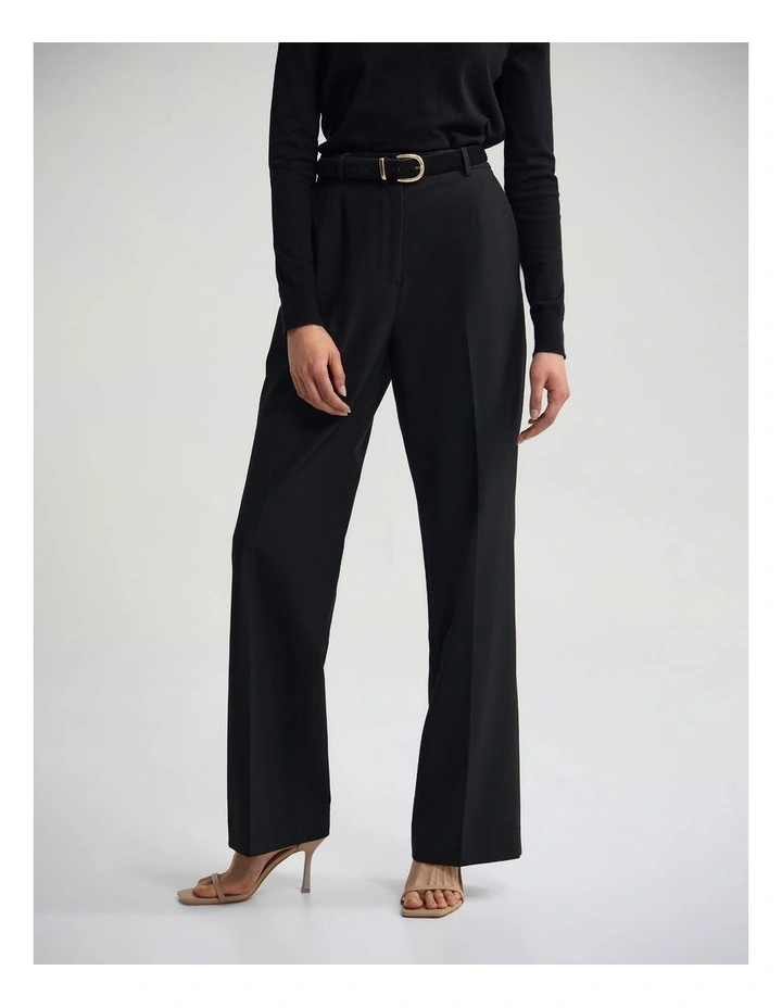 Calista Straight Leg Pant in Black image 3