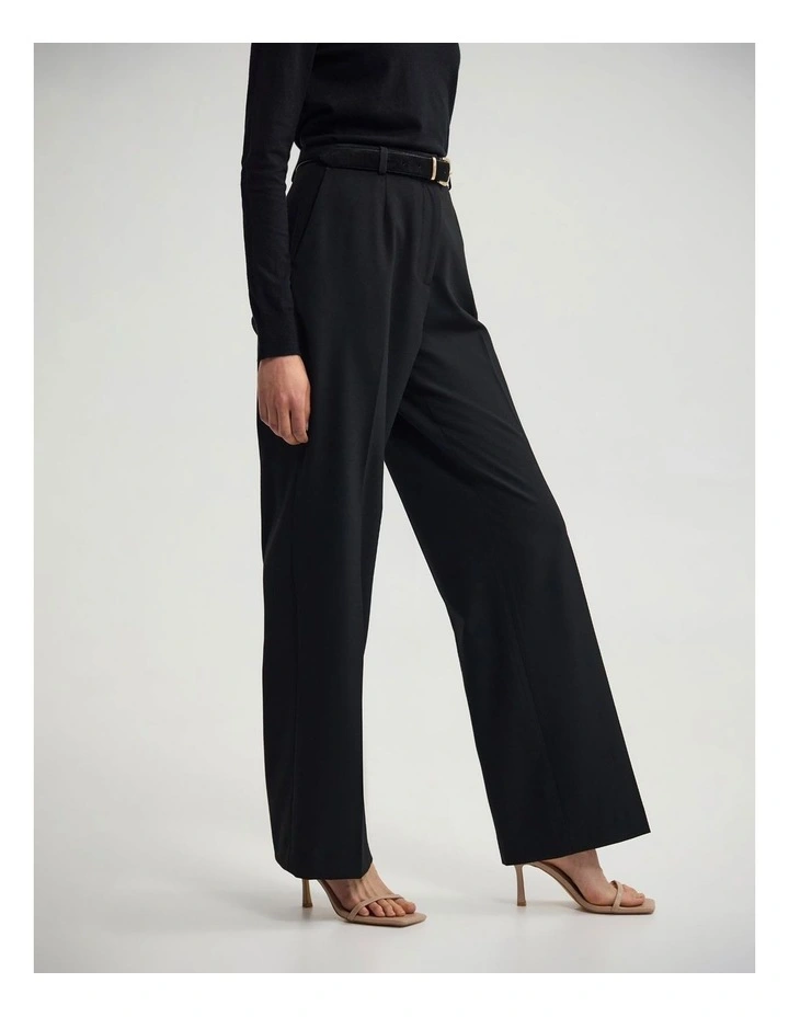 Calista Straight Leg Pant in Black image 4