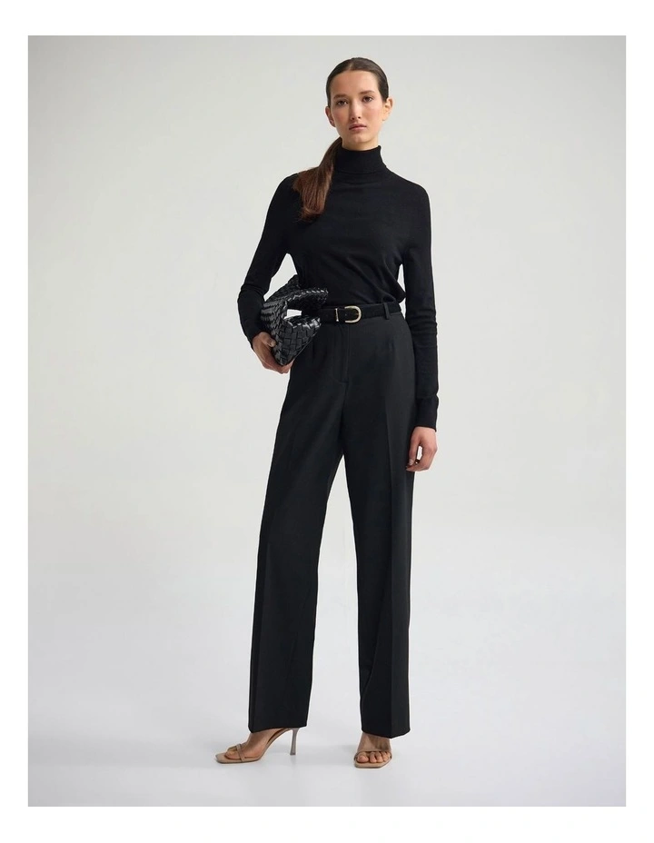 Calista Straight Leg Pant in Black image 5