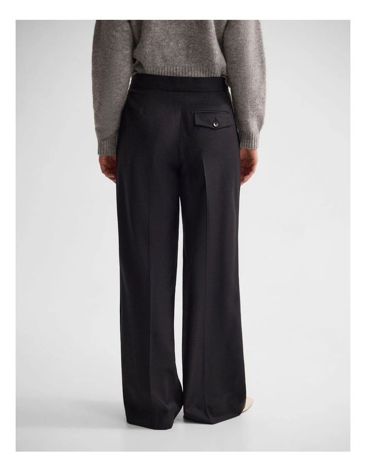 Belle Wool Pant in Charcoal image 2