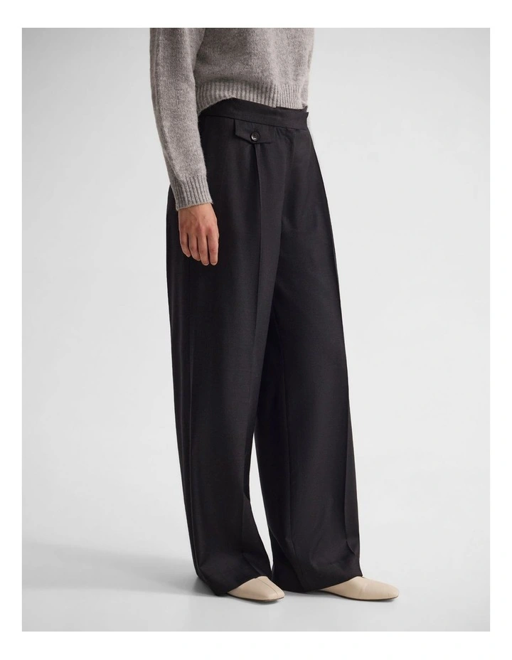 Belle Wool Pant in Charcoal image 3