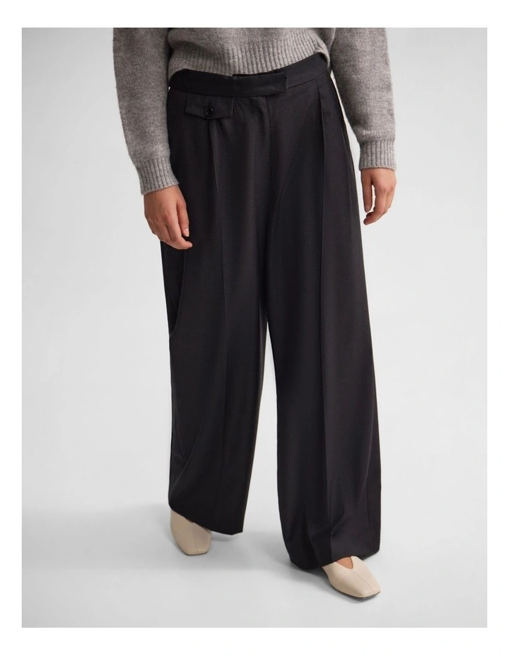 Belle Wool Pant in Charcoal image 4