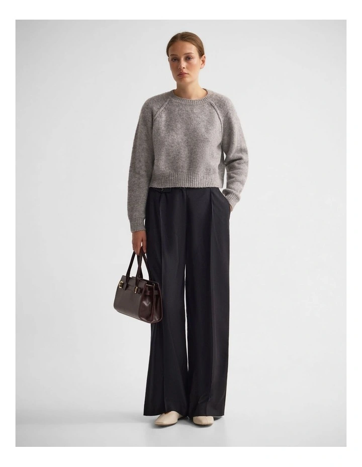 Belle Wool Pant in Charcoal image 5