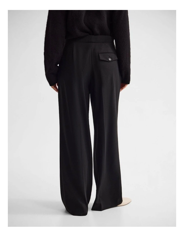 Belle Wool Pant in Black image 2