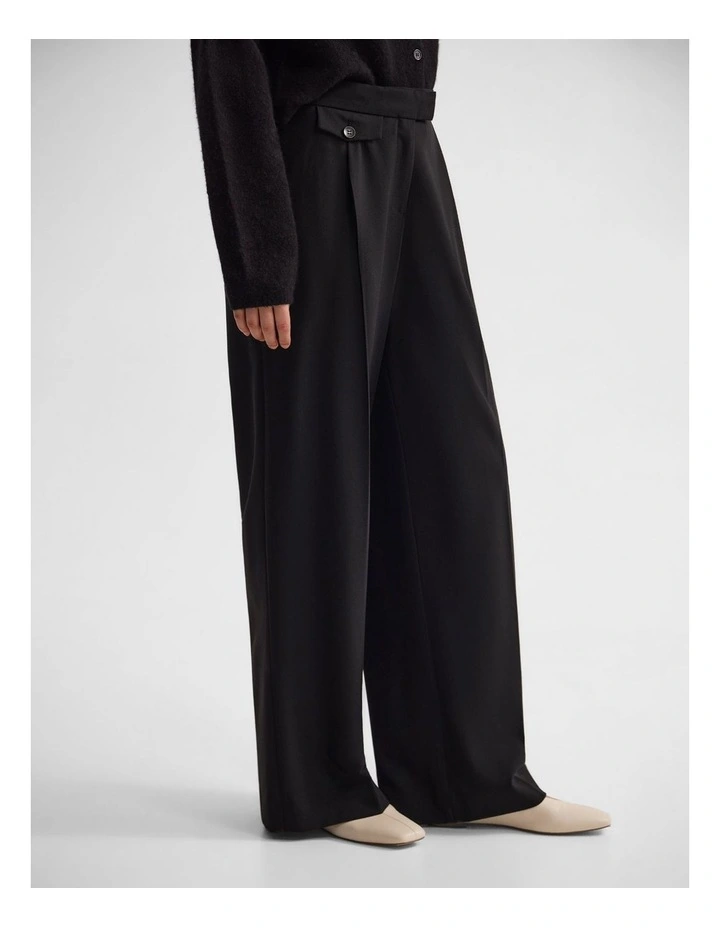 Belle Wool Pant in Black image 3