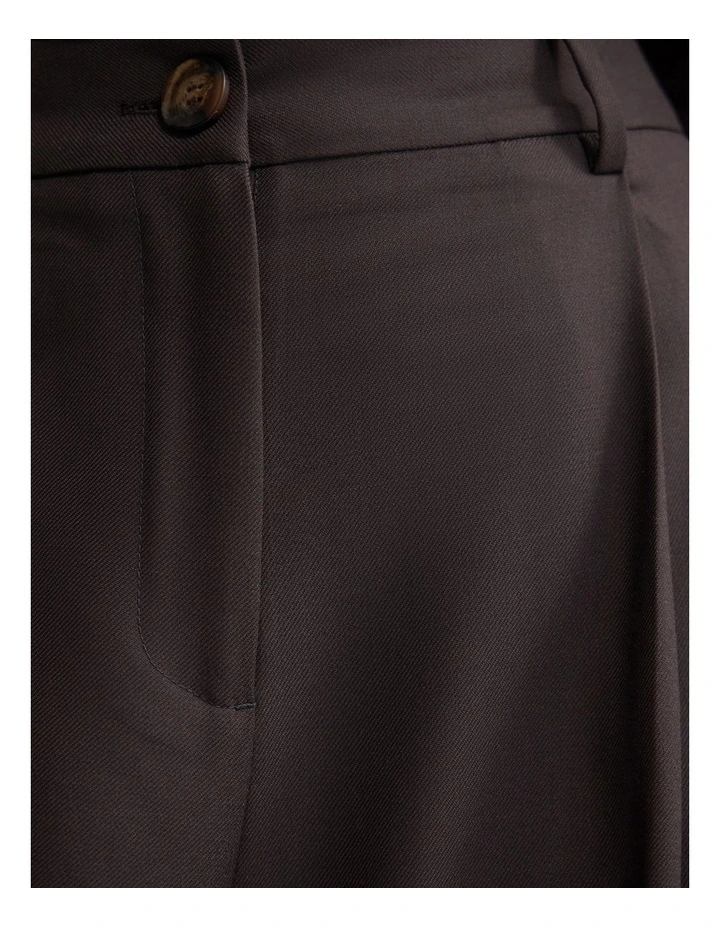 Margot Pure Wool Pant in Brown image 5