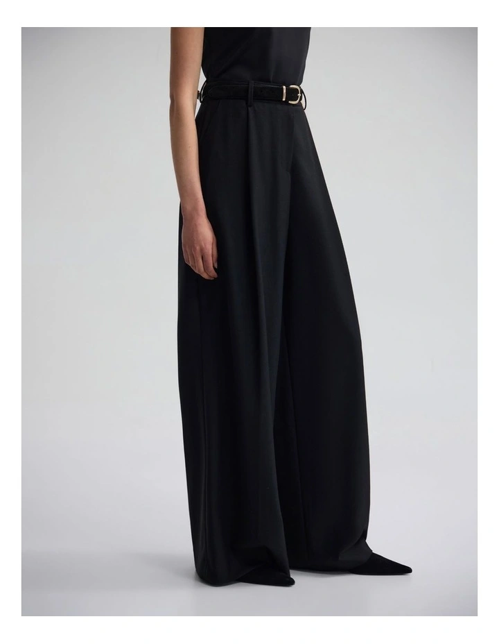 Margot Pure Wool Pant in Black image 3
