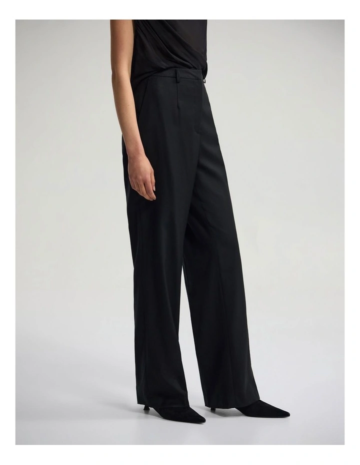 Calista Pure Wool Pant in Black image 3