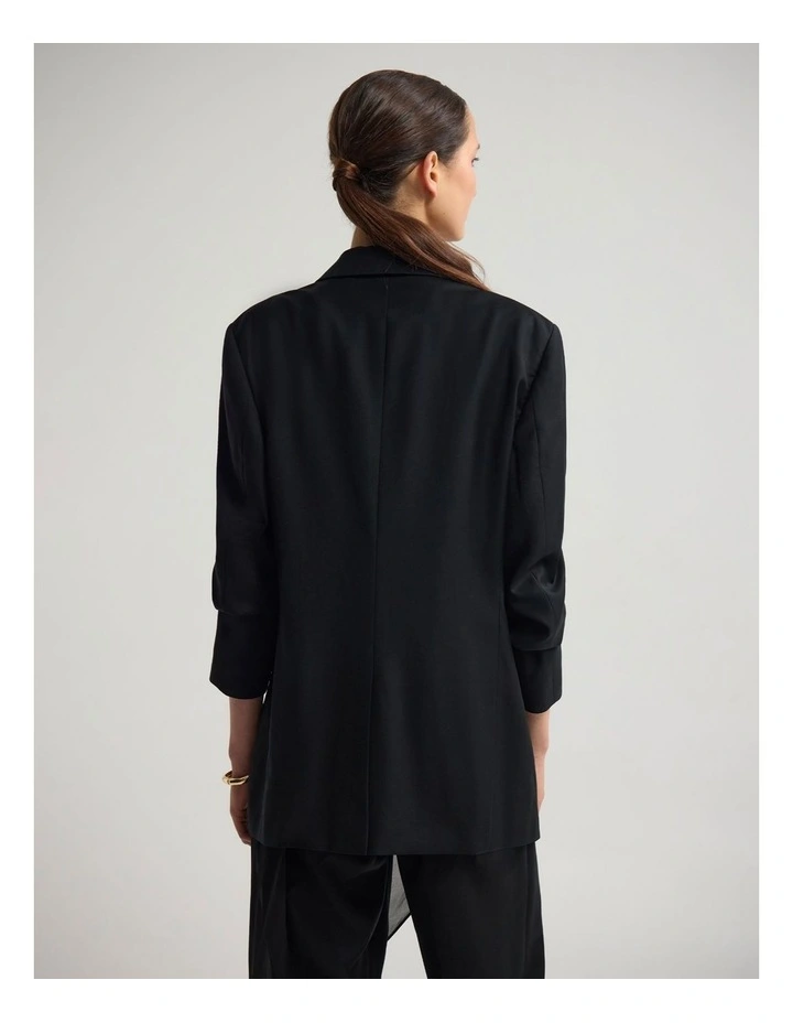 Calliope Pure Wool Blazer in Black image 2