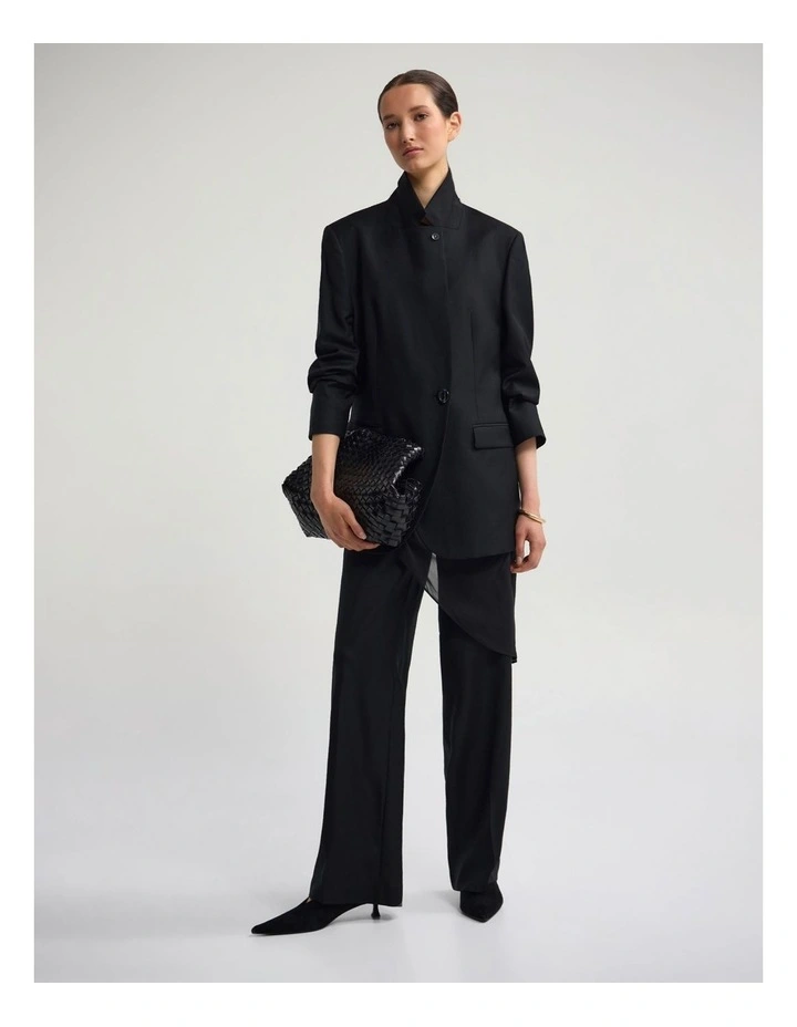 Calliope Pure Wool Blazer in Black image 4