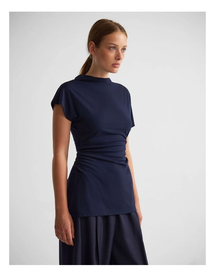 Isla Top in Navy image 3