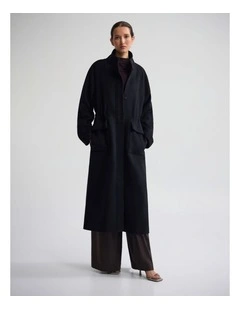 Isabelle Drawcord Coat in Black