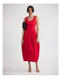 Violet Tulip Skirt Dress in Red