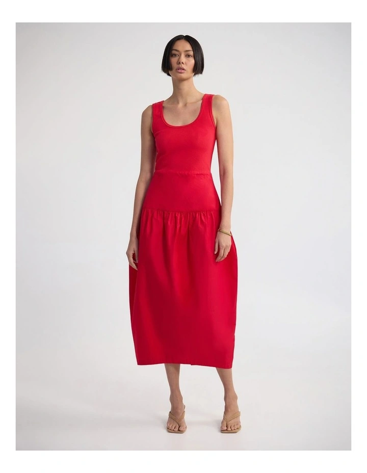 Violet Tulip Skirt Dress in Red image 4