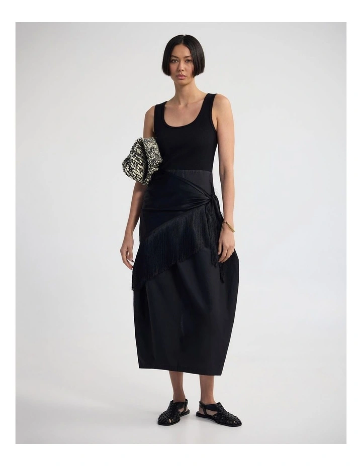 Violet Tulip Skirt Dress in Black image 1