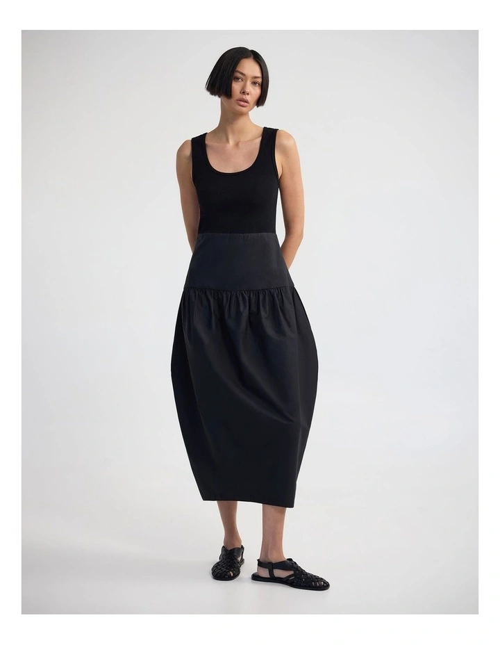 Violet Tulip Skirt Dress in Black image 4