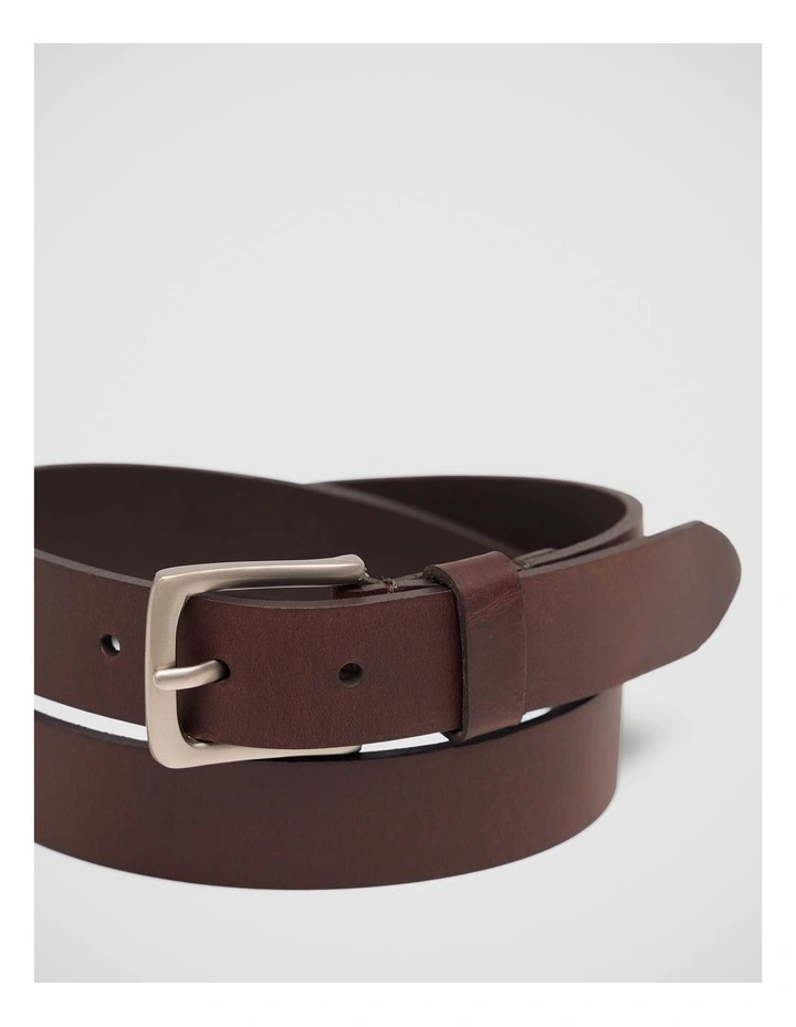 Sienna Leather Womens Belt in Chocolate image 2