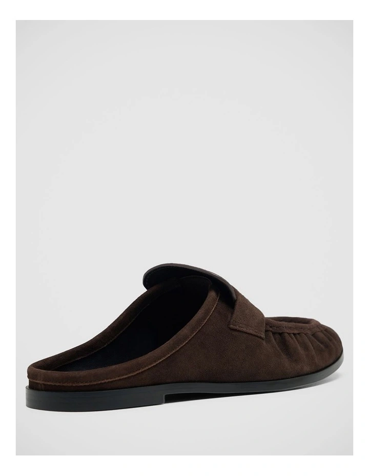 Hadley Suede Mule Loafer in Chocolate image 3