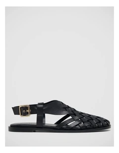 Noa Fisherman Sandal in Black