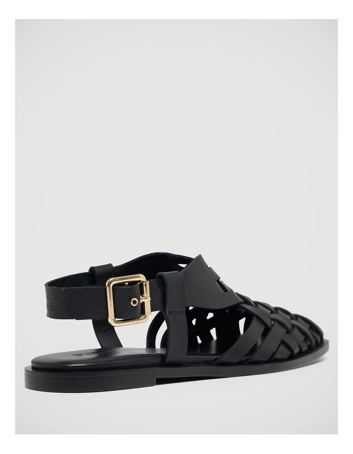 Noa Fisherman Sandal in Black image 3