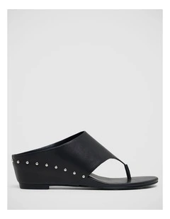 River Thong Wedge in Black