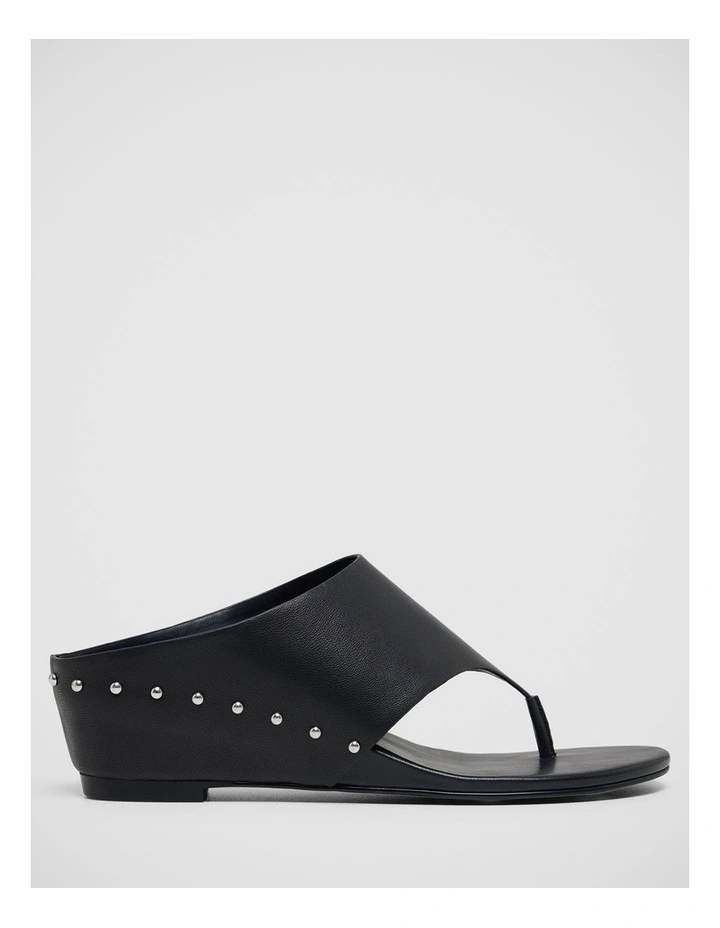 River Thong Wedge in Black image 1